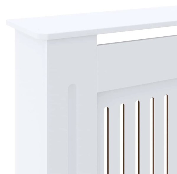 Maska za radijator - Pokrov za radijator konstruirano drvo bijeli 205 cm - Bijela 205 x 20.5 x 81.5 cm 1 Bijela
