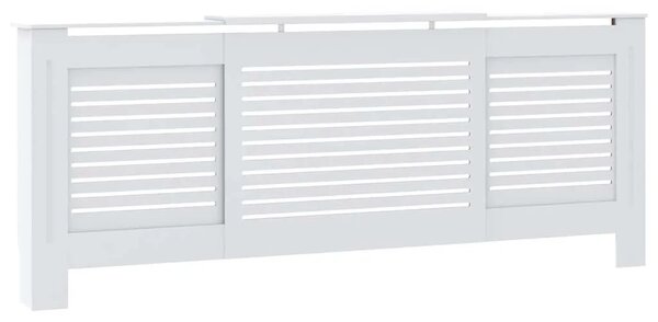 Maska za radijator - Pokrov za radijator MDF bijeli 205 cm - Bijela 205 x 20.5 x 81.5 cm 1 Bijela