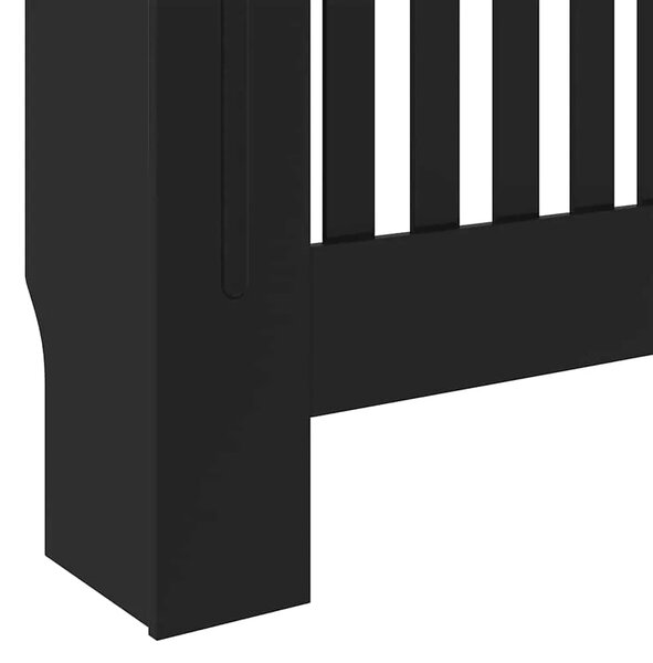 Maska za radijator - Pokrov za radijator konstruirano drvo crni 78 cm - Crna 78 x 19 x 81.5 cm 1 Crna