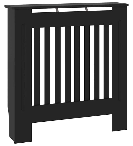 Maska za radijator - Pokrov za radijator konstruirano drvo crni 78 cm - Crna 78 x 19 x 81.5 cm 1 Crna