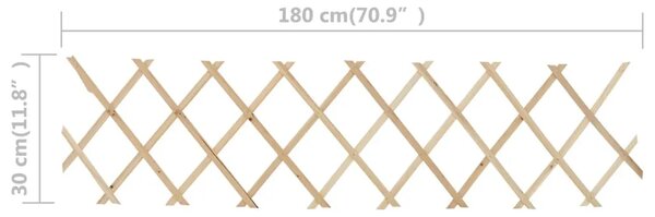 Rešetkaste ograde 5 kom od jelovine 180 x 30 cm - 180 x 30 cm 5 180 x 30 cm 5