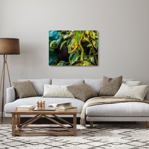 Staklena slika kameleona (70x50 cm)