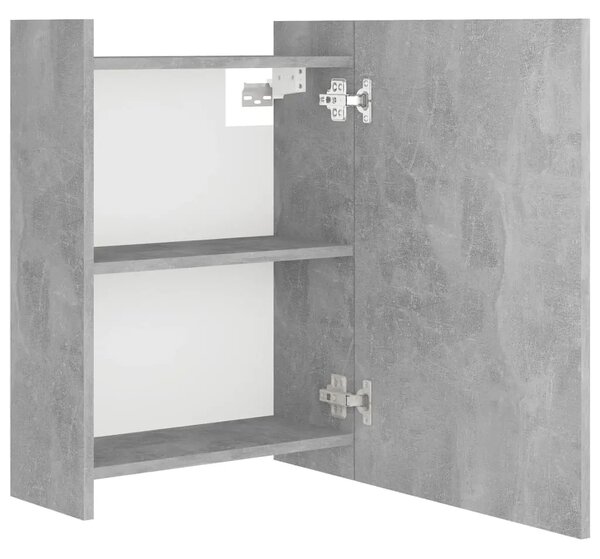 Kupaonski ormarić s ogledalom boja betona 62 5x20 5x64cm drveni - Beton siva 1 Beton siva