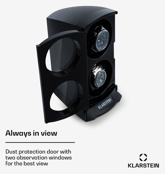 Klarstein St. Gallen Premium, pokretni stalak za satove, 2 sata, 4 režima, crni