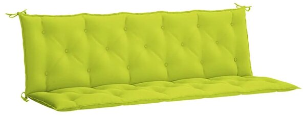 Jastuk za vrtnu klupu jarkozeleni 180x(50+50)x7 cm od tkanine - Svjetlozelena 180 cm 2 Svjetlozelena