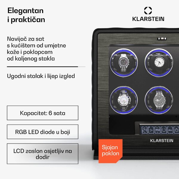Klarstein LuminousTime navijač satova, 6 satova, mnoštvo postavki, LED, 10 dB