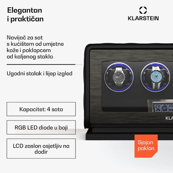 Klarstein LuminousTime navijač satova, 4 sata, mnoštvo postavki, LED, 10 dB