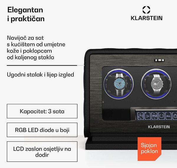 Klarstein LuminousTime navijač satova, 3 sata, mnoštvo postavki, LED, 10 dB