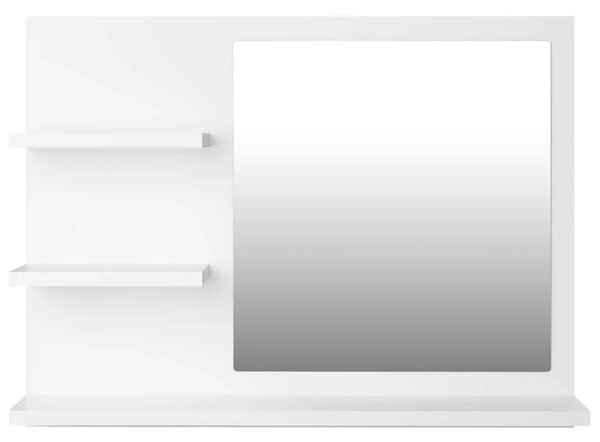 Kupaonsko ogledalo bijelo 60 x 10 5 x 45 cm konstruirano drvo - Bijela 1 Bijela