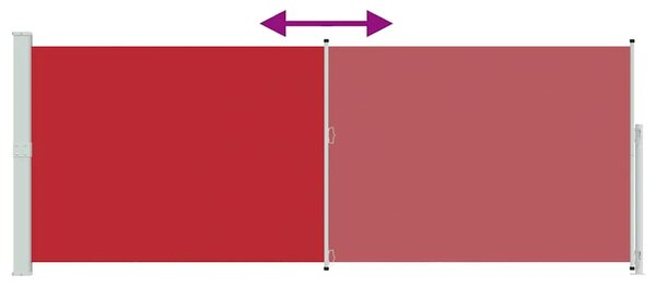 Uvlačiva bočna tenda za terasu 180 x 500 cm crvena - Crvena 180 x 500 cm 1 Crvena