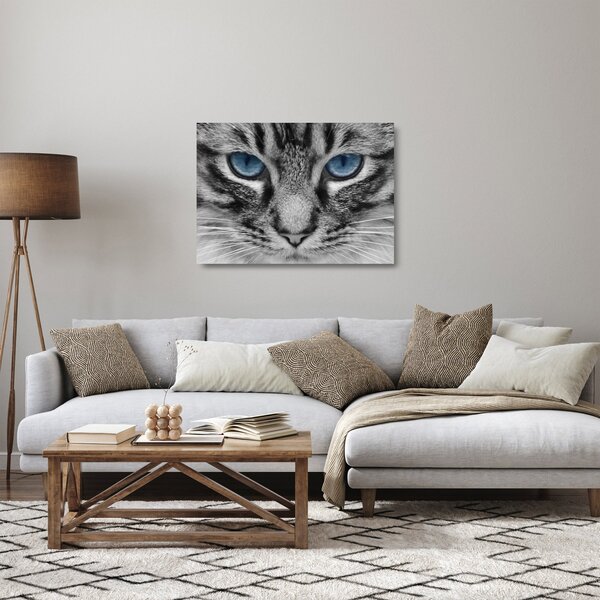 Staklena slika mačke (70x50 cm)