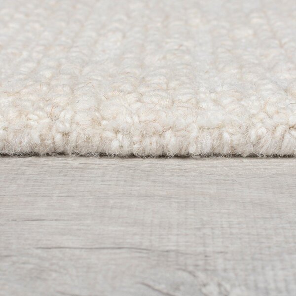 Ručno rađen vunen tepih boje slonovače 160x230 cm Harris Boucle – Flair Rugs