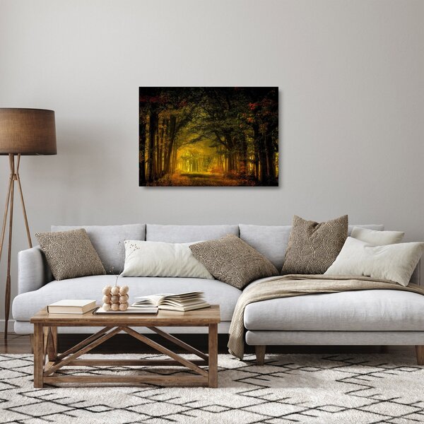 Staklena slika šume (70x50 cm)
