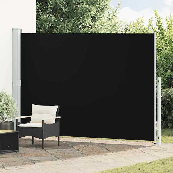 Uvlačiva bočna tenda za terasu 200 x 314 cm crna - Crna 200 x 300 cm 1 Crna