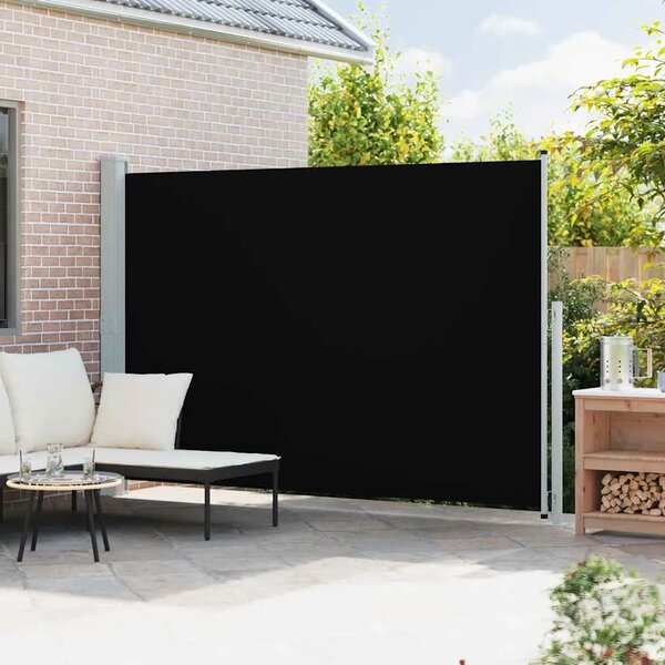 Uvlačiva bočna tenda za terasu 200 x 314 cm crna - Crna 200 x 300 cm 1 Crna