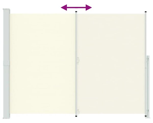 Uvlačiva bočna tenda za terasu 220 x 314 cm krem - Krema 220 x 300 cm 1 Krema