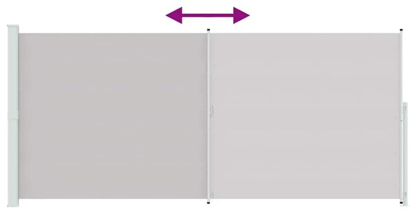 Uvlačiva bočna tenda za terasu 220 x 514 cm siva - Siva 220 x 500 cm 1 Siva