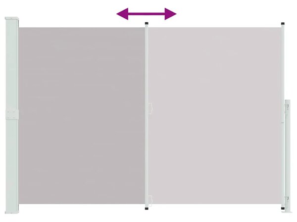 Uvlačiva bočna tenda za terasu 200 x 314 cm siva - Siva 200 x 300 cm 1 Siva