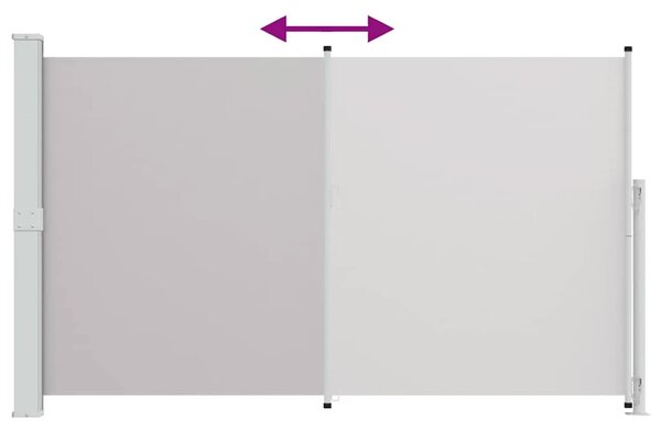 Uvlačiva bočna tenda za terasu 180 x 314 cm siva - Siva 180 x 300 cm 1 Siva