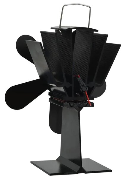 Ventilator za peć na toplinski pogon s 5 lopatica crni - 16 x 11 x 21 5 cm (5 lopatica) 16 x 11 x 21 5 cm (5 lopatica)