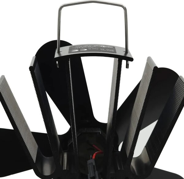 Ventilator za peć na toplinski pogon s 5 lopatica crni - 16 x 11 x 21 5 cm (5 lopatica) 16 x 11 x 21 5 cm (5 lopatica)