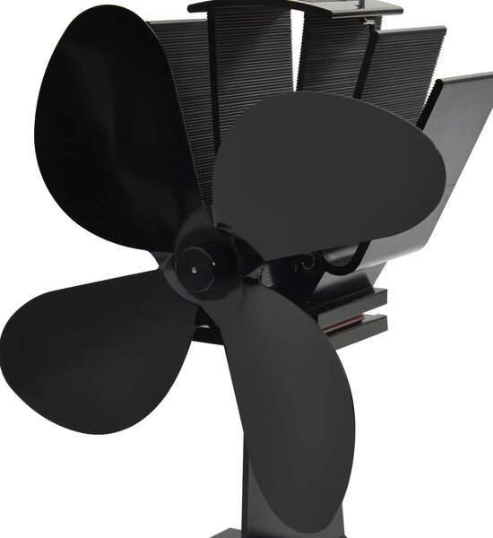 Ventilator za peć na toplinski pogon s 4 lopatice crni - 18 x 11 5 x 21 5 cm (4 lopatice) 18 x 11 5 x 21 5 cm (4 lopatice)