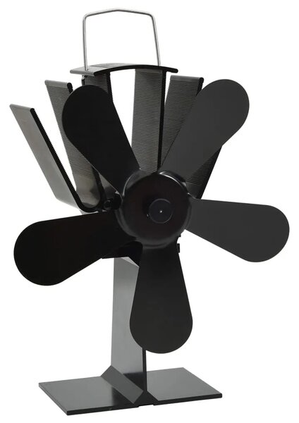 Ventilator za peć na toplinski pogon s 5 lopatica crni - 16 x 11 x 21 5 cm (5 lopatica) 16 x 11 x 21 5 cm (5 lopatica)