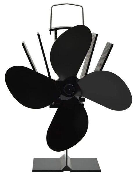Ventilator za peć na toplinski pogon s 4 lopatice crni - 18 x 11 5 x 21 5 cm (4 lopatice) 18 x 11 5 x 21 5 cm (4 lopatice)