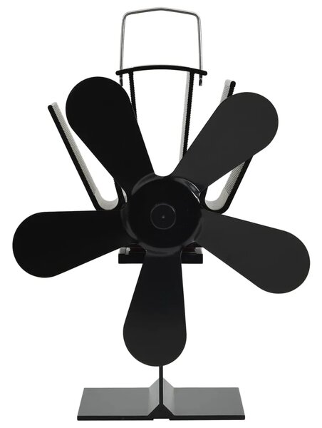 Ventilator za peć na toplinski pogon s 5 lopatica crni - 16 x 11 x 21 5 cm (5 lopatica) 16 x 11 x 21 5 cm (5 lopatica)