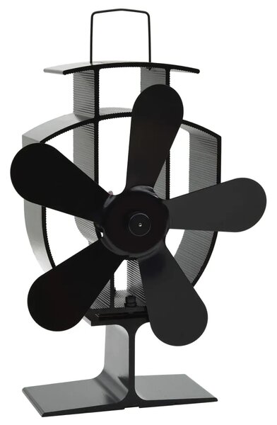 Ventilator za peć na toplinski pogon s 5 lopatica crni - 16 5 x 8 x 22 5 cm (5 lopatica) 16 5 x 8 x 22 5 cm (5 lopatica)