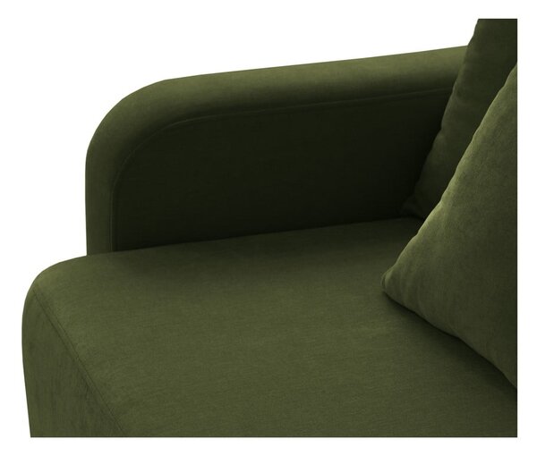 Zelena sklopiva/s prostorom za odlaganje sofa 231 cm Elen – Micadoni