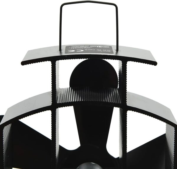 Ventilator za peć na toplinski pogon s 5 lopatica crni - 16 5 x 8 x 22 5 cm (5 lopatica) 16 5 x 8 x 22 5 cm (5 lopatica)