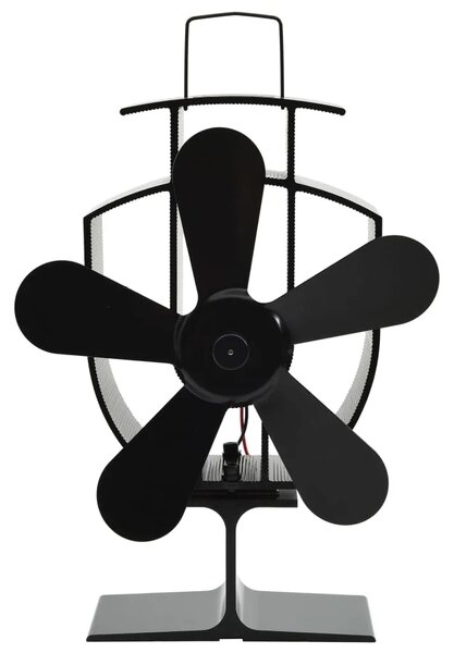 Ventilator za peć na toplinski pogon s 5 lopatica crni - 16 5 x 8 x 22 5 cm (5 lopatica) 16 5 x 8 x 22 5 cm (5 lopatica)