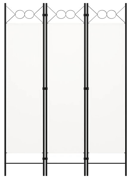 Paravan - Sobna pregrada s 3 panela bijela 120 x 180 cm - Bijela 3 1 Bijela