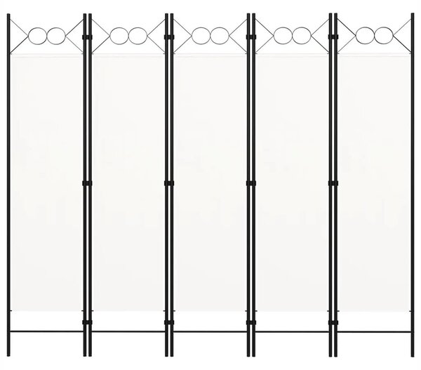 Paravan - Sobna pregrada s 5 panela bijela 200 x 180 cm - Bijela 5 1 Bijela