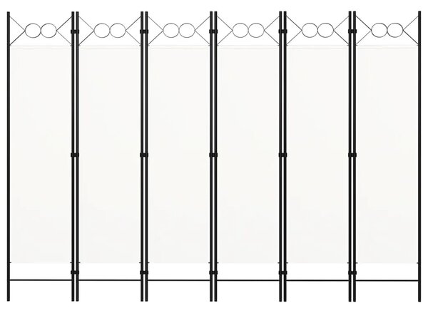 Paravan - Sobna pregrada sa 6 panela bijela 240 x 180 cm - Bijela 6 1 Bijela