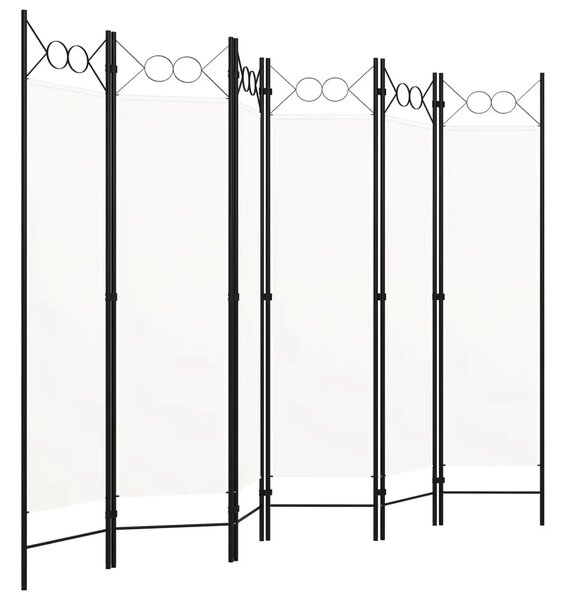 Paravan - Sobna pregrada sa 6 panela bijela 240 x 180 cm - Bijela 6 1 Bijela