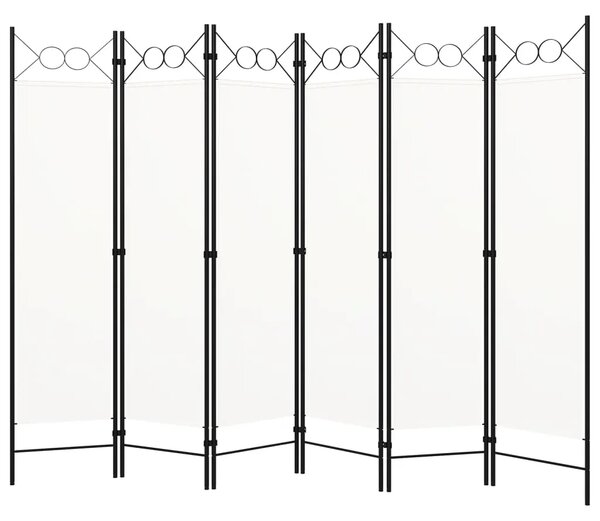 Paravan - Sobna pregrada sa 6 panela bijela 240 x 180 cm - Bijela 6 1 Bijela