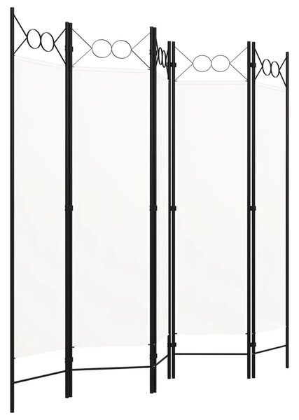 Paravan - Sobna pregrada s 5 panela bijela 200 x 180 cm - Bijela 5 1 Bijela
