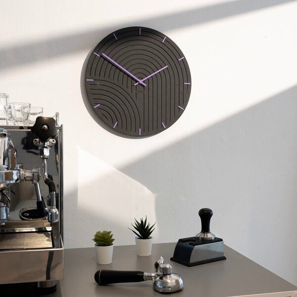 Zidni sat Luxhora Arcadia Black 8 boja kazaljki