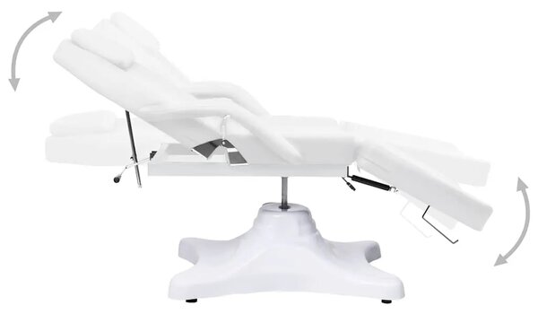 Masažni stol bijeli 180 x 62 x (86 5 - 118) cm - Bijela Bijela