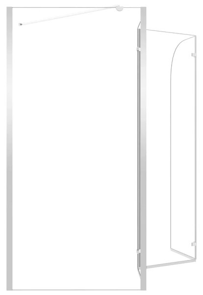 Tuš kabina od kaljenog stakla 120 x 69 x 130 cm prozirna