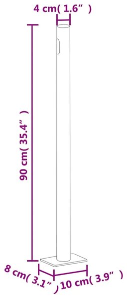 Uvlačiva bočna tenda za terasu 140 x 514 cm krem - Krema 140 x 500 cm 1 Krema