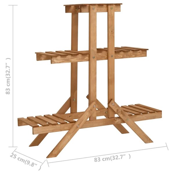 Stalak za biljke 83 x 25 x 83 cm od jelovine - 83 x 25 x 83 cm 1 83 x 25 x 83 cm
