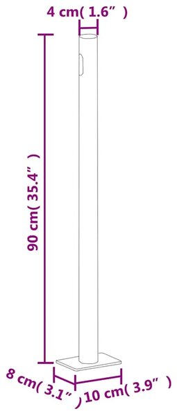 Uvlačiva bočna tenda za terasu 140 x 1200 cm krem - Krema 140 x 1200 cm 1 Krema