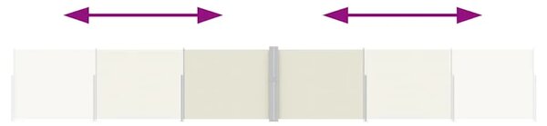 Uvlačiva bočna tenda za terasu 170 x 1200 cm krem - Krema 170 x 1200 cm 1 Krema