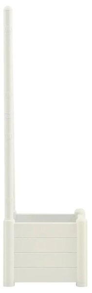 Vrtna sadilica s rešetkom 43 x 43 x 142 cm PP bijela - Bijela 43 x 43 x 142 cm 1 Bijela
