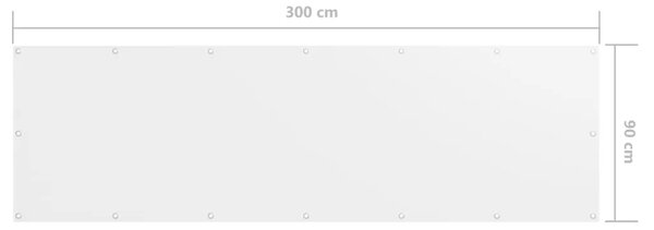 Balkonski zastor bijeli 90 x 300 cm od tkanine Oxford - Bijela 90 x 300 cm 1 Bijela