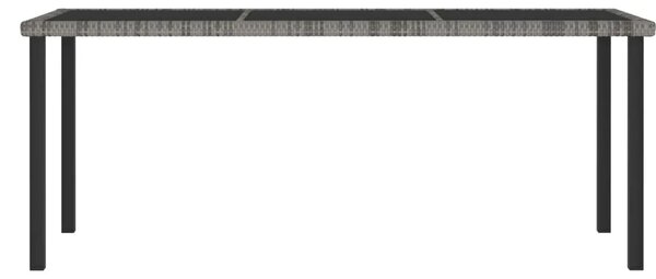 Vrtni stol - Blagovaonski stol sivi 180 x 70 x 73 cm od poliratana - Siva 180 x 70 x 73 cm 1 Siva