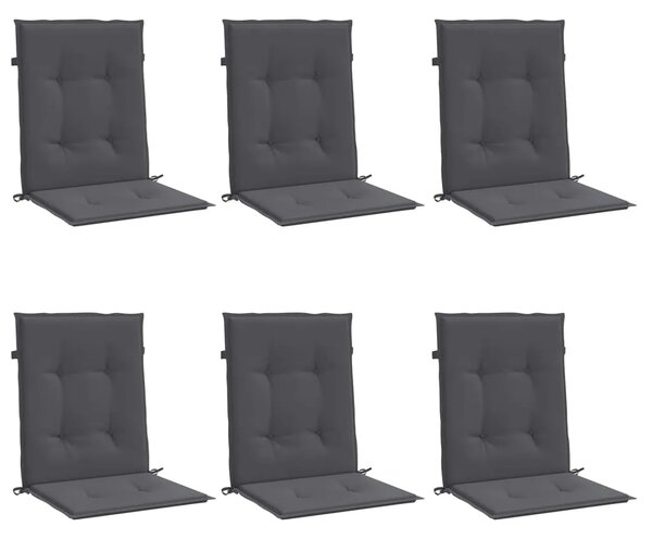 Jastuci za vrtne stolice 6 kom antracit od tkanine Oxford - Antracit 100 x 50 x 3 cm 6 Antracit
